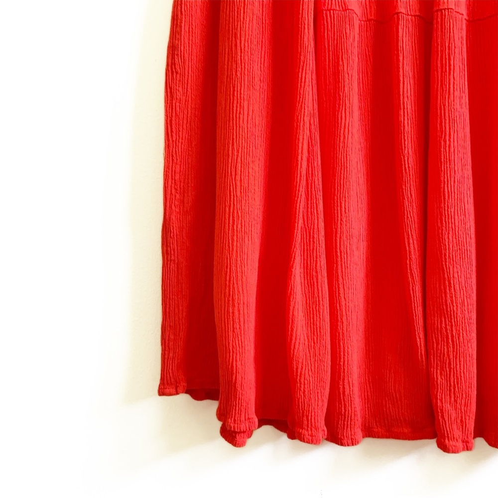 Soft Surroundings Briar Boho Fiery Red Tiered Maxi Dress Large - Picture 6 of 10